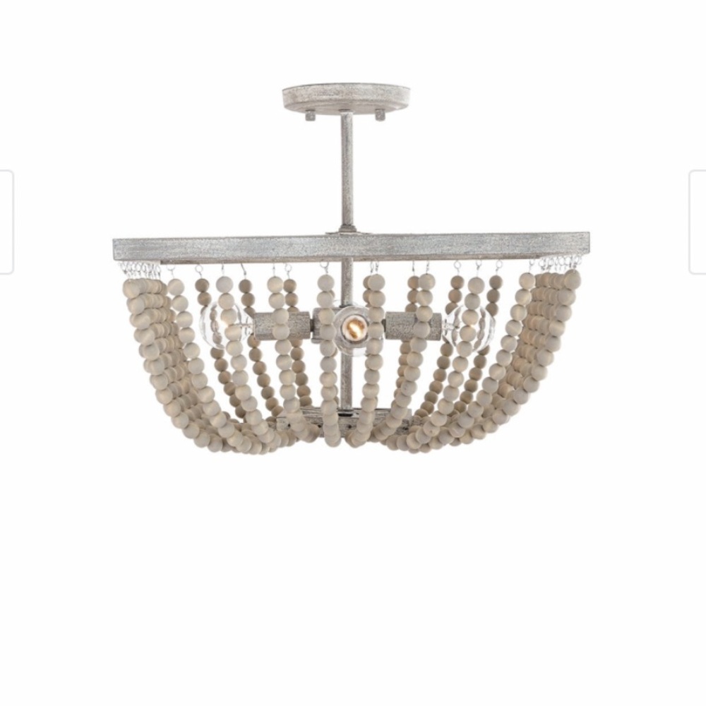Bohemian/ Shabby-chic Semi-Flush Mount